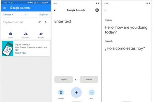 Google va repenser l'interface du traducteur mobile