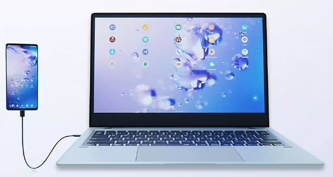 HTL WithH ドッキング ステーションは、スマートフォンを本格的なラップトップに変えます