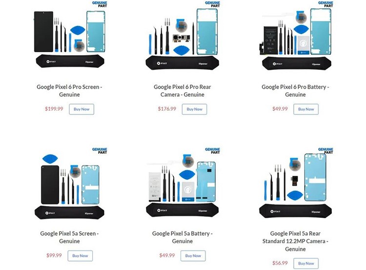 iFixit begann mit dem Verkauf von Original-Ersatzteilen für Google Pixel-Smartphones