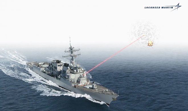 La Marina degli Stati Uniti iniziò a ricevere laser da combattimento dalla Lockheed Martin