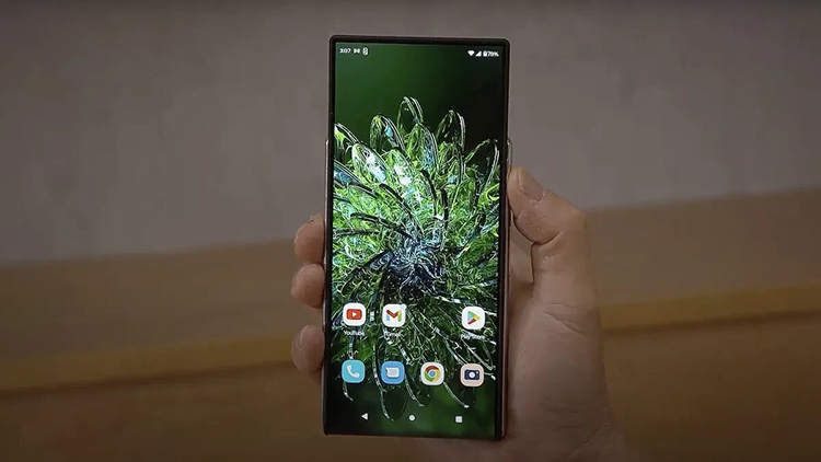 Motorola zeigte ein Smartphone mit aufrollbarem Bildschirm
