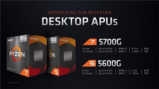 AMD s'engage à vendre au détail Ryzen 7 5700G et Ryzen 5 5600G Hybrid Ryzen PRO 5000G