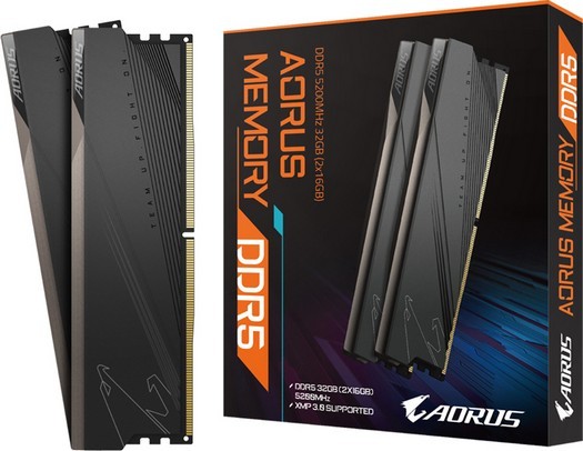 Aorus DDR5-5200メモリモジュールは、ナノカーボンコーティングが施されたヒートシンクを受け取りました
