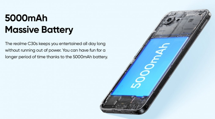 Realme, 곧 5000mAh 배터리 탑재 C30S 스마트폰 출시
