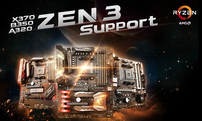 AMD 300 시리즈 칩셋 기반의 모든 MSI 마더보드는 Ryzen 5000 프로세서에 대한 지원을 받았습니다.