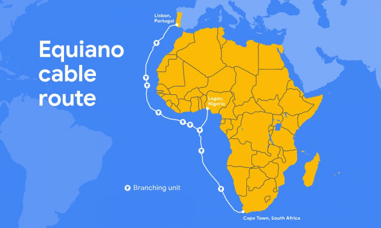 Google lancia un cavo sottomarino Equiano da 15.000 km, 1 miliardo di dollari da 150 Tbps