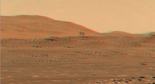 La NASA si offre di guardare il volo dell'elicottero marziano Ingenuity in 3D